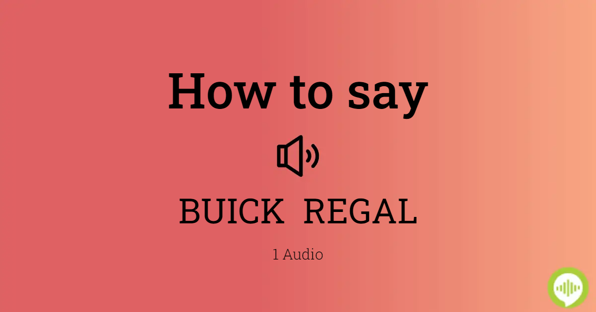 buick pronounce