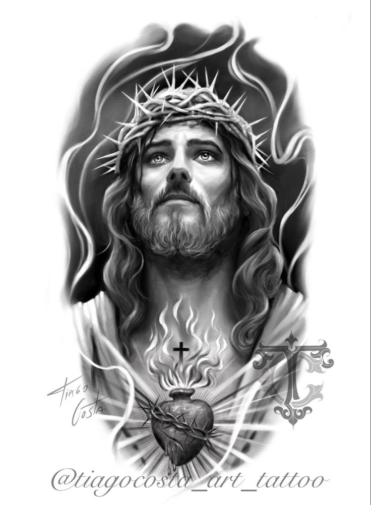 jesus design tattoo