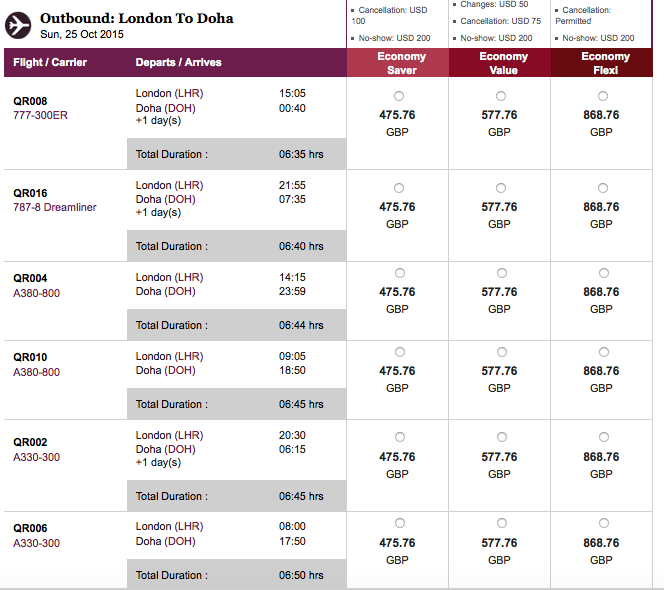 doha to london flight duration