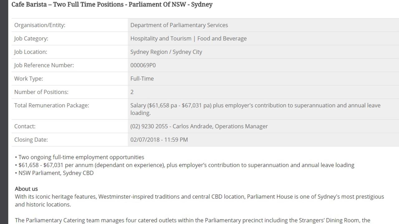 barista salary melbourne