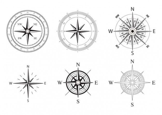 rosa de los vientos minimalista