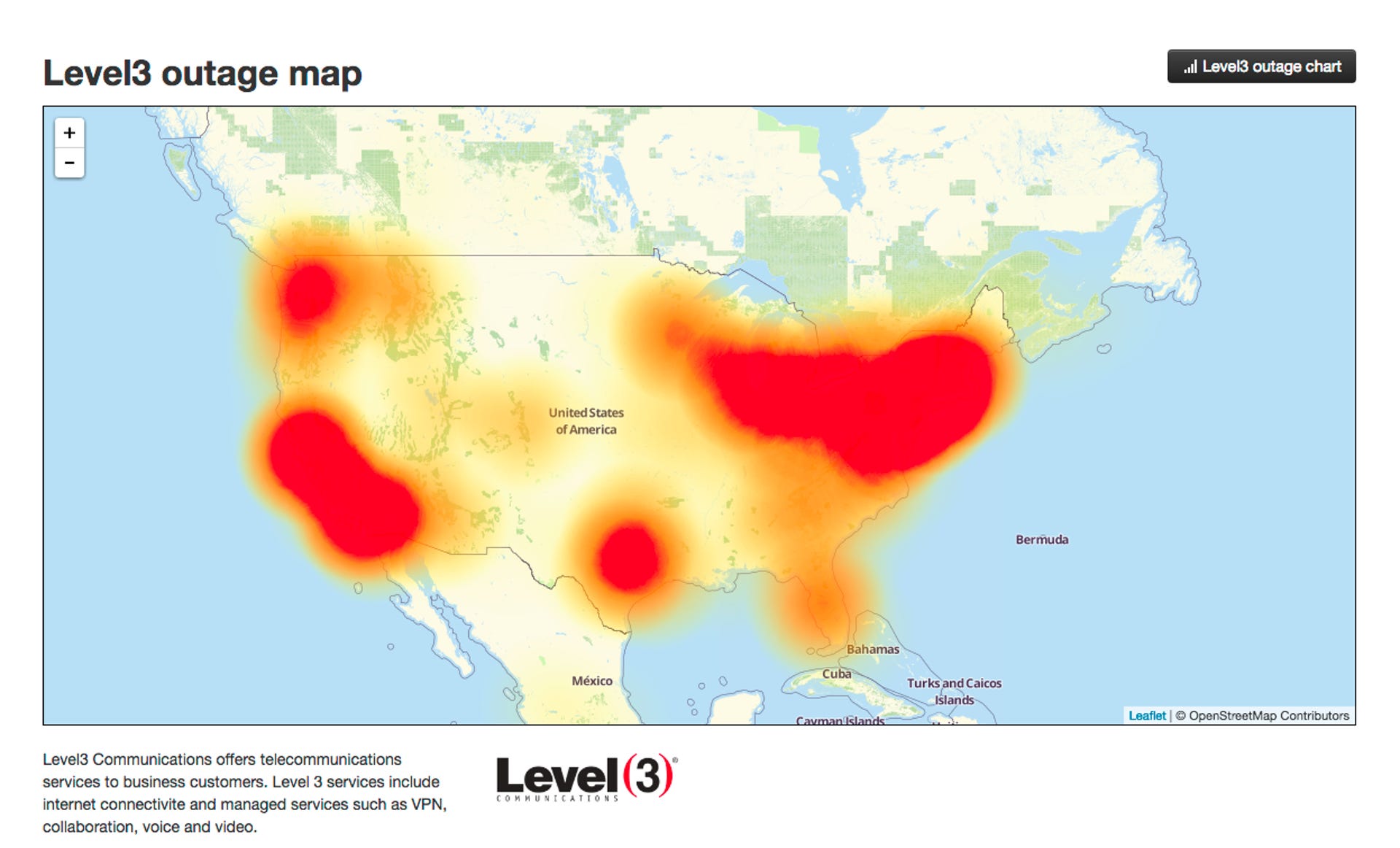 internet outage today