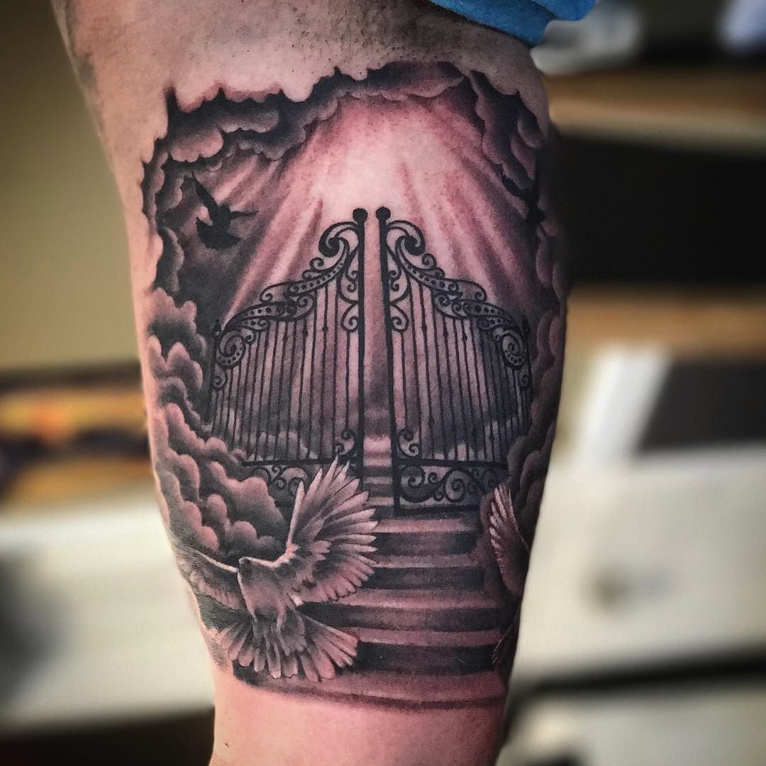 heaven gates tattoo neck