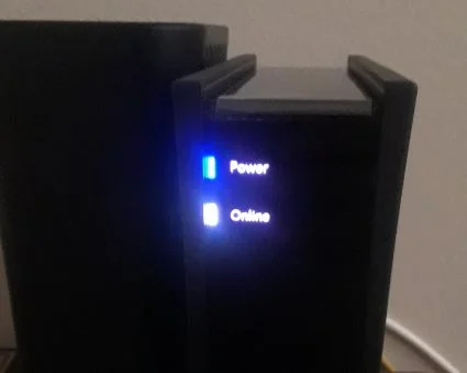 modem online light blinking