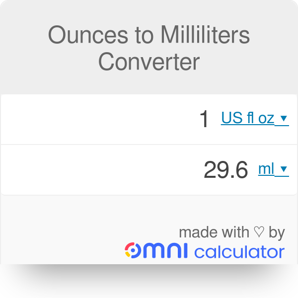 fl oz to ml conversion