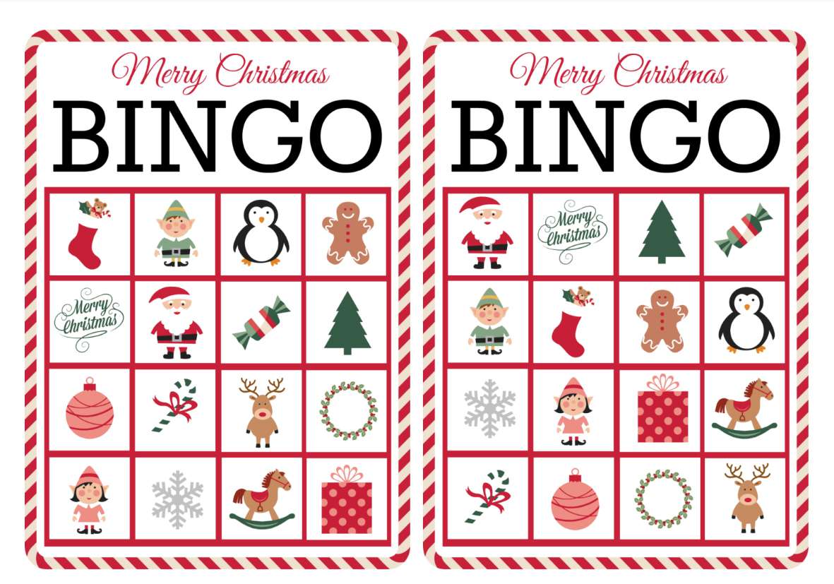 holiday bingo card generator