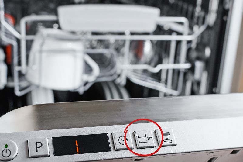 how to turn off half load on bosch dishwasher