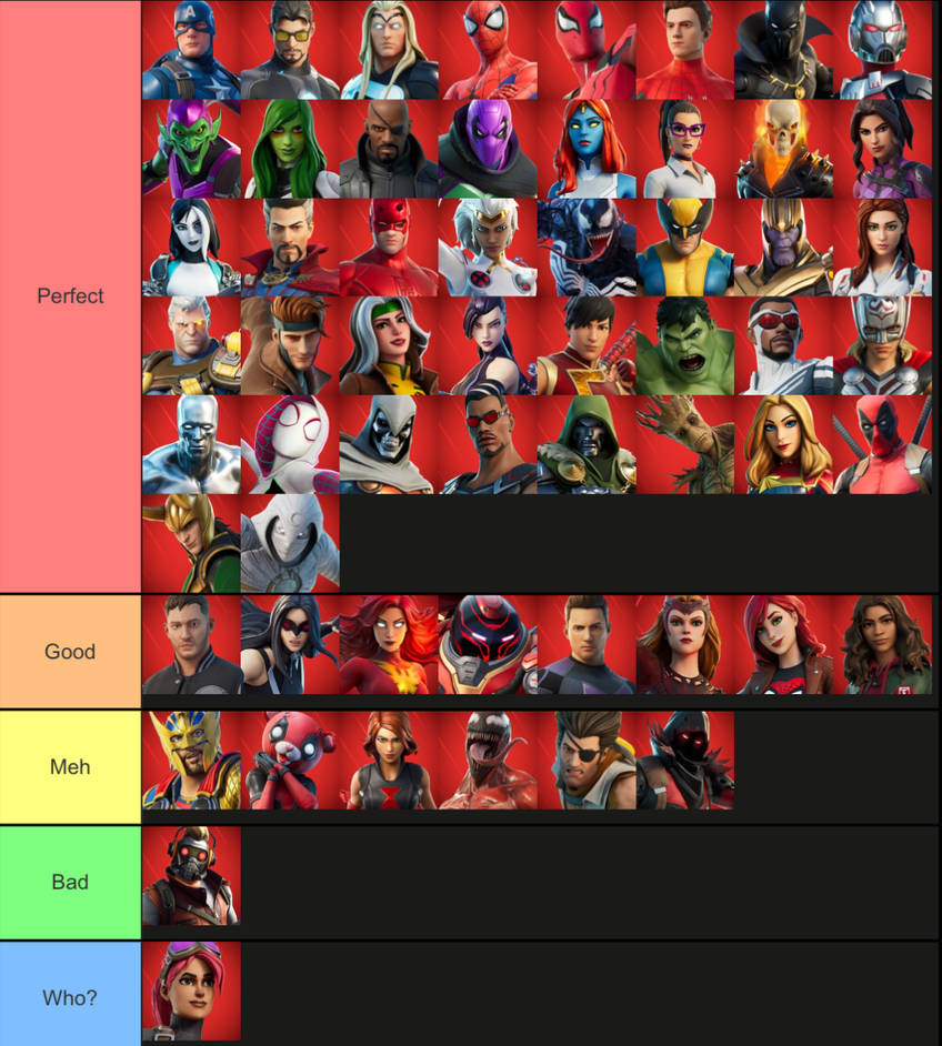 fortnite tier list