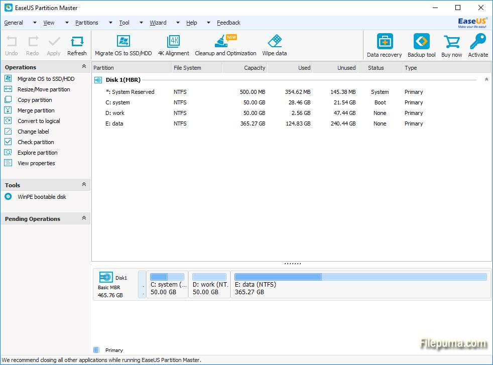 easeus partition master 12.5