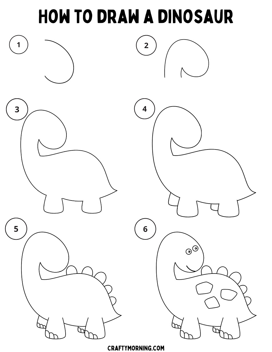 easy dinosaur drawing