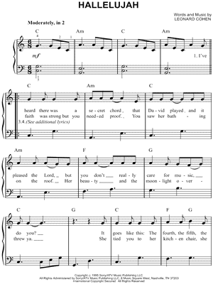 easy piano sheet music