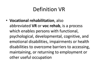 vocational rehabilitation ppt