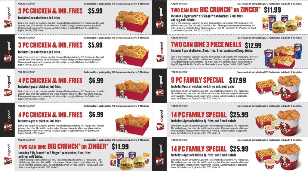 kfc coupons kingston