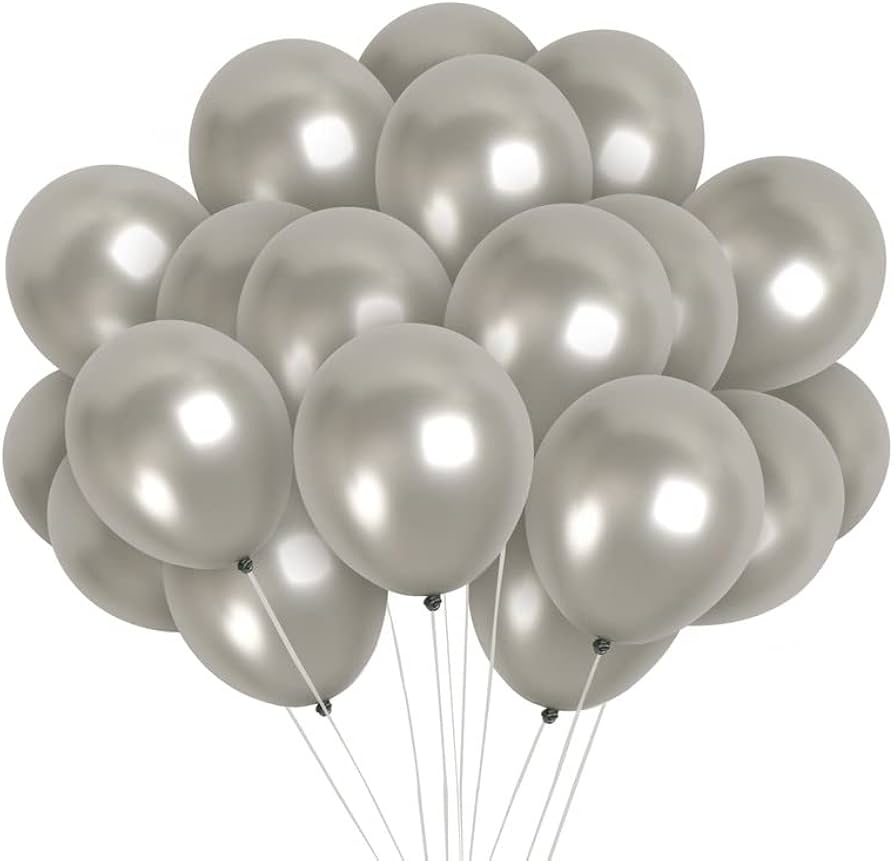 silver balloons