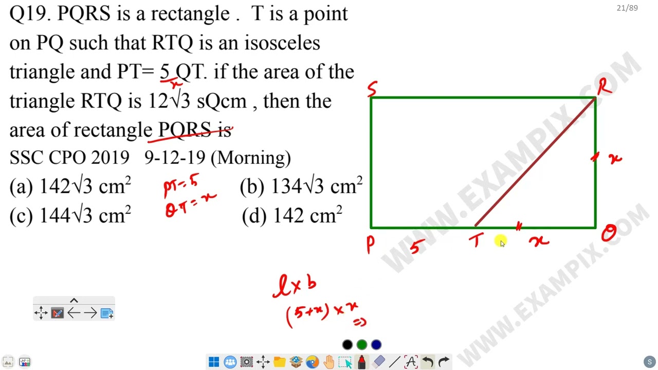 pqrs is a rectangle