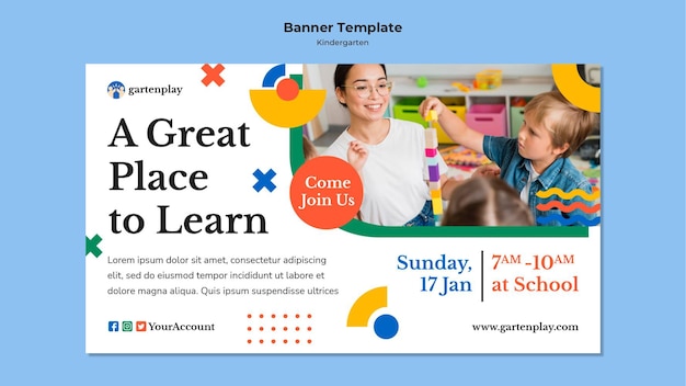 preschool banner design
