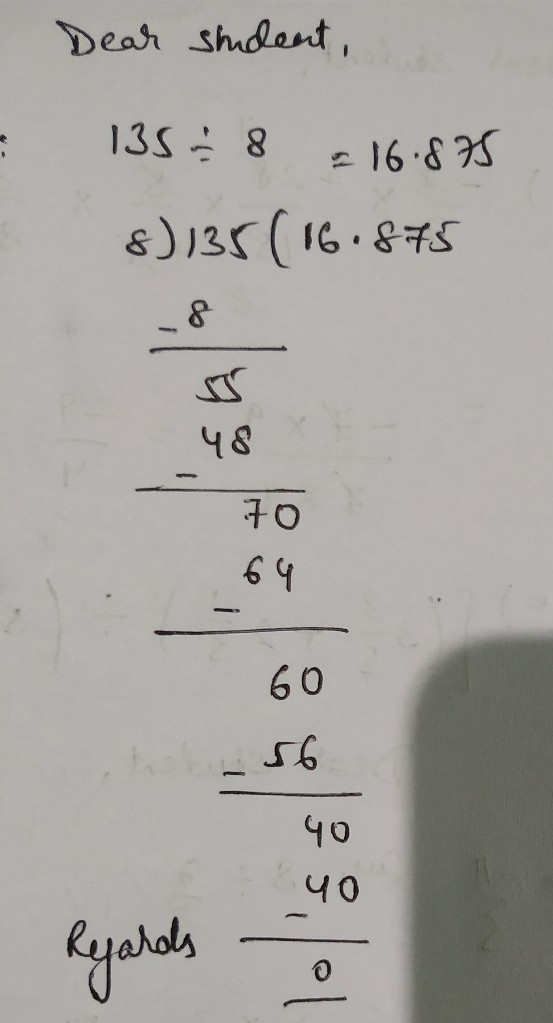 135 divided by 5