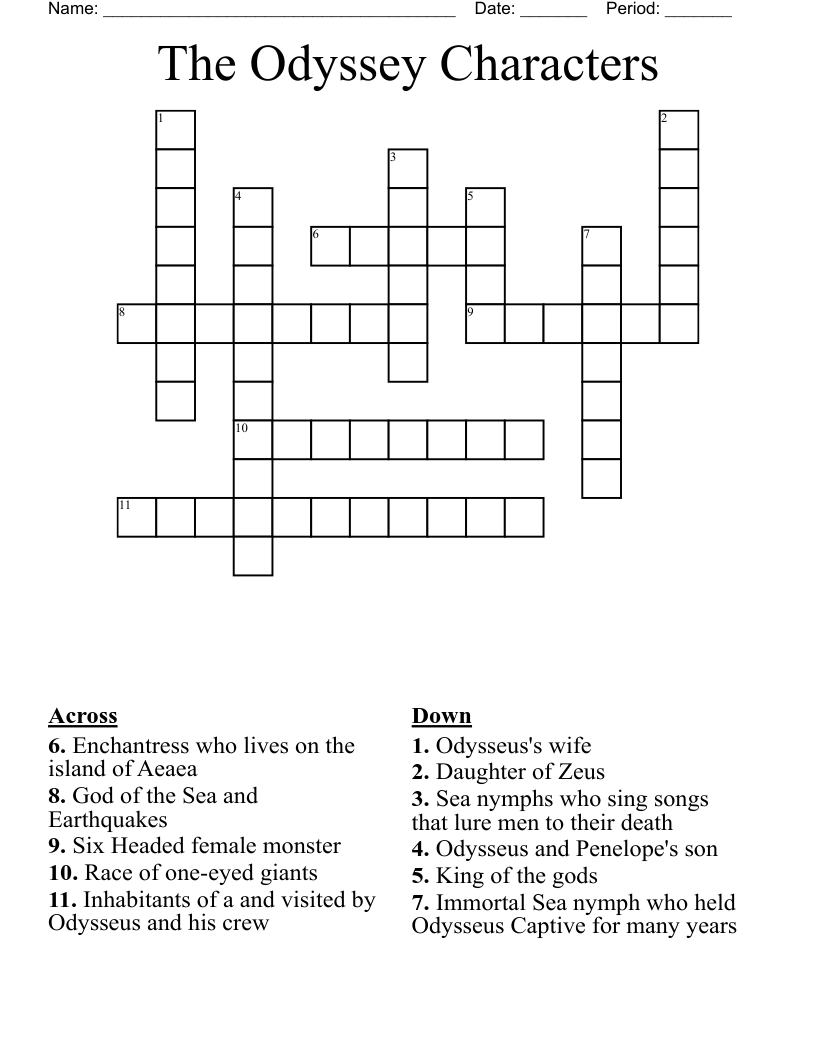 sea nymphs crossword clue