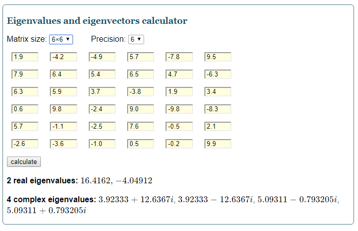 eigenvalue finder