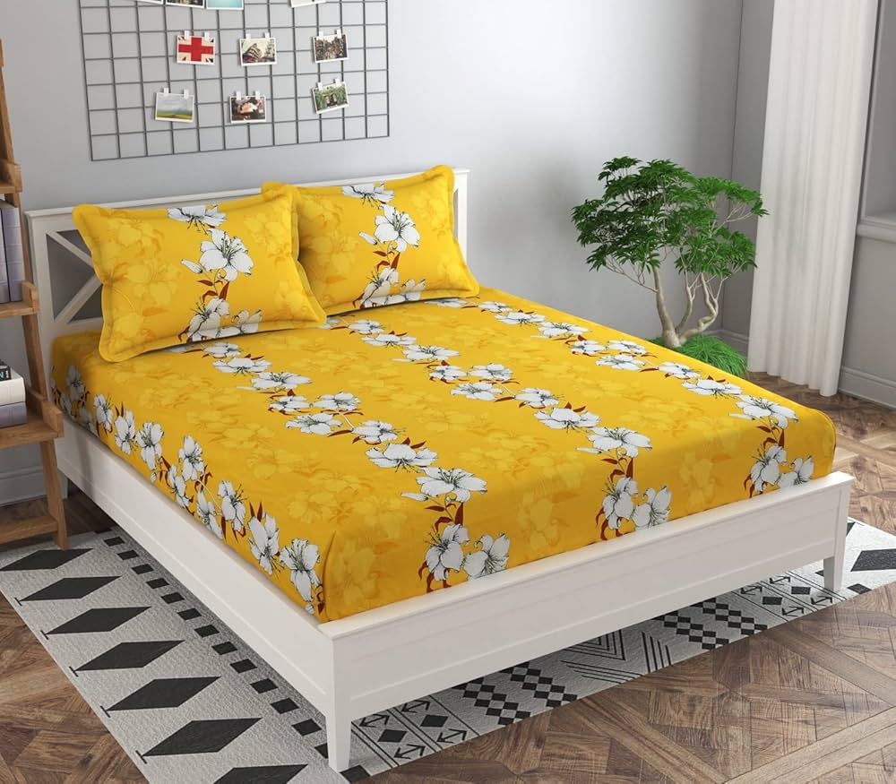 elastic fitted cotton bed sheets online india