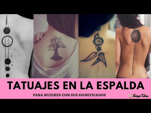 elegantes tatuajes en la espalda para mujer