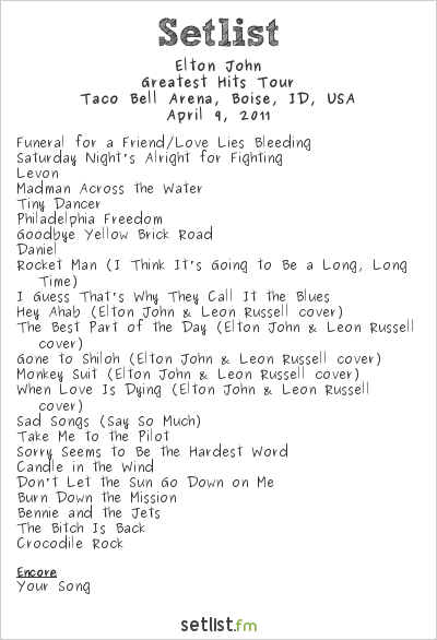 eltonjohn setlist