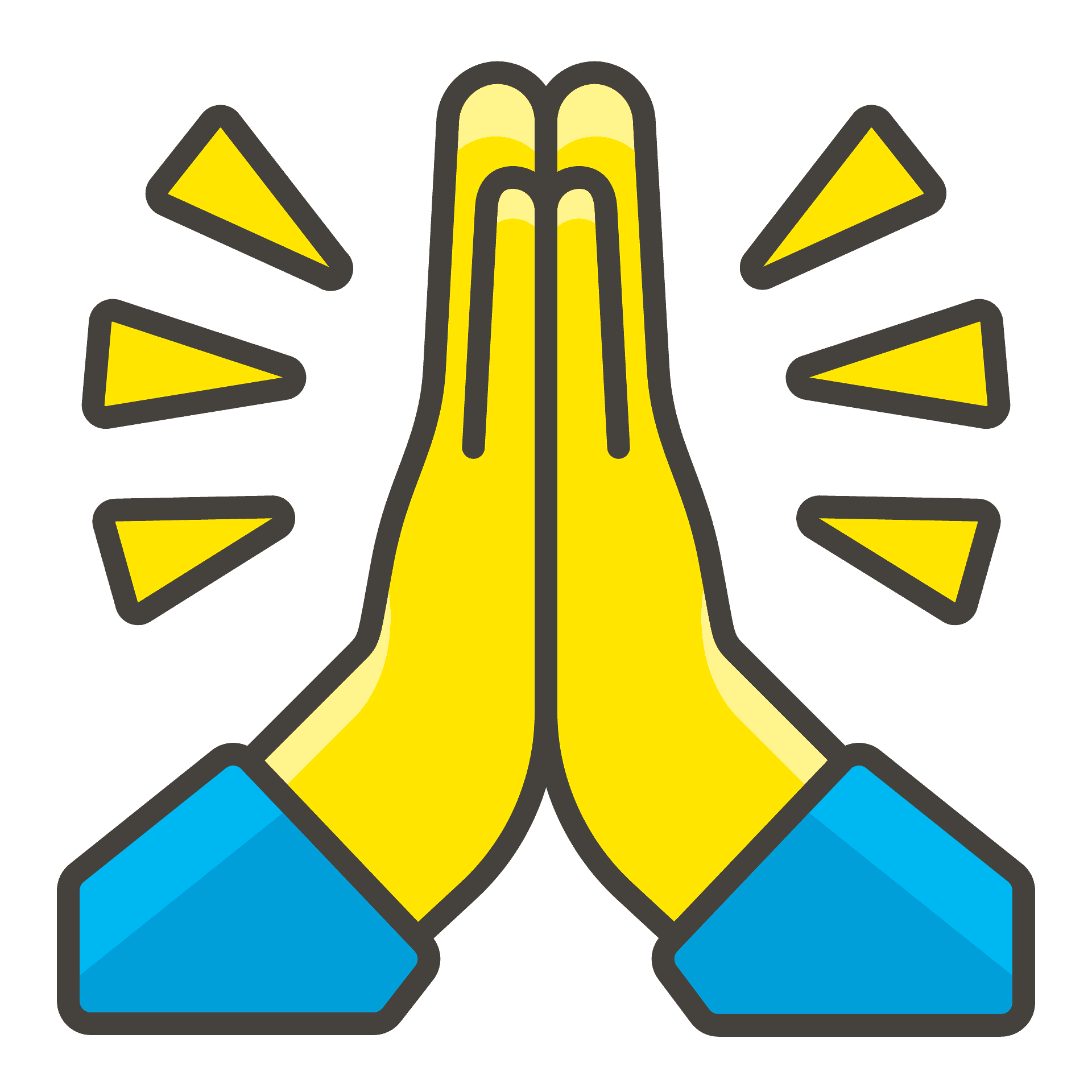 emoji manos rezando