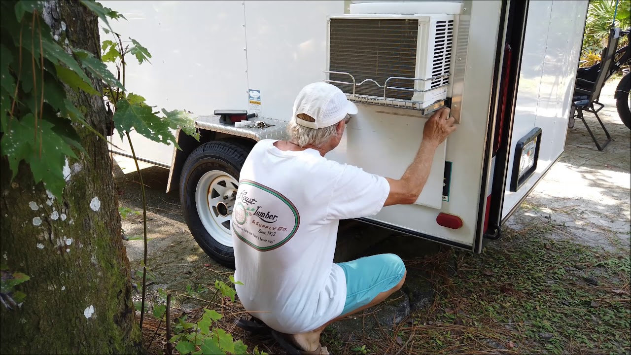 enclosed trailer with air conditioner