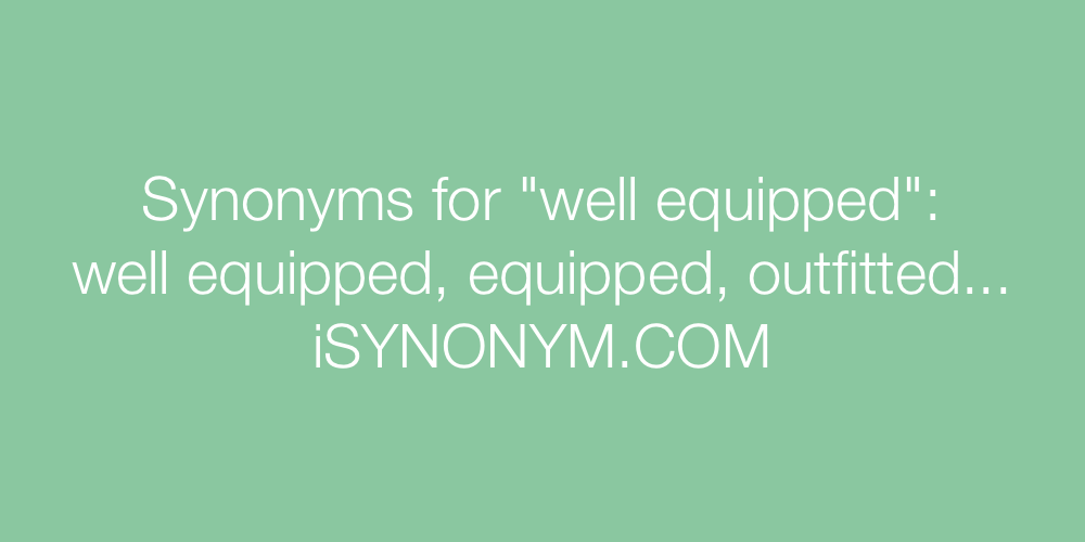equipped synonyms