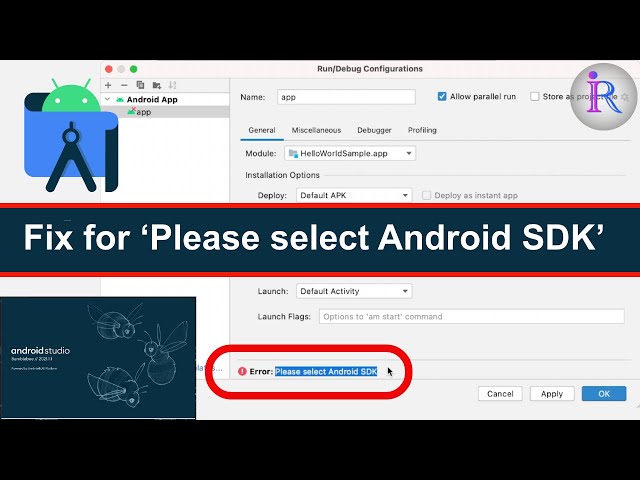 error please select android sdk