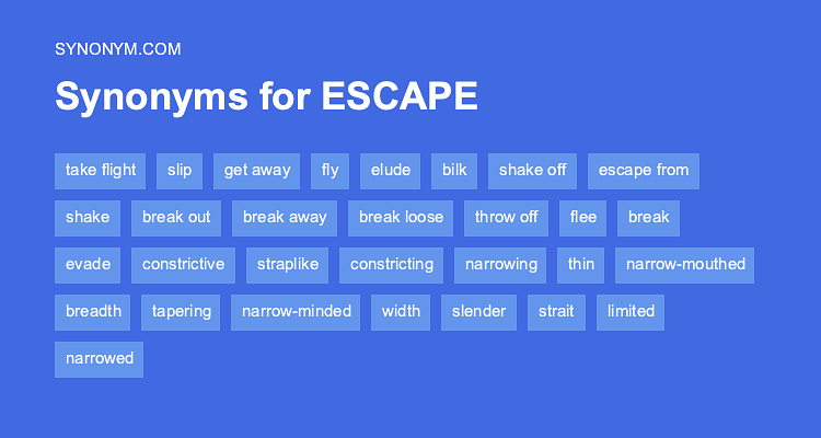 escaped synonyms