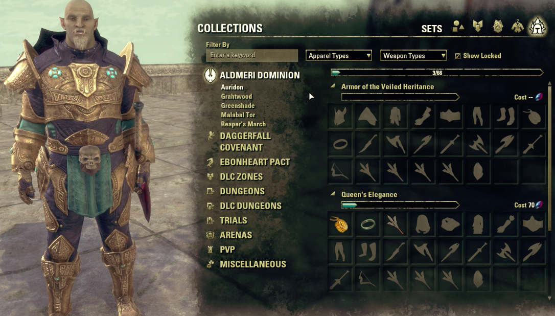 eso online crafting sets