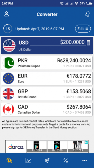 exchange rate xe currency