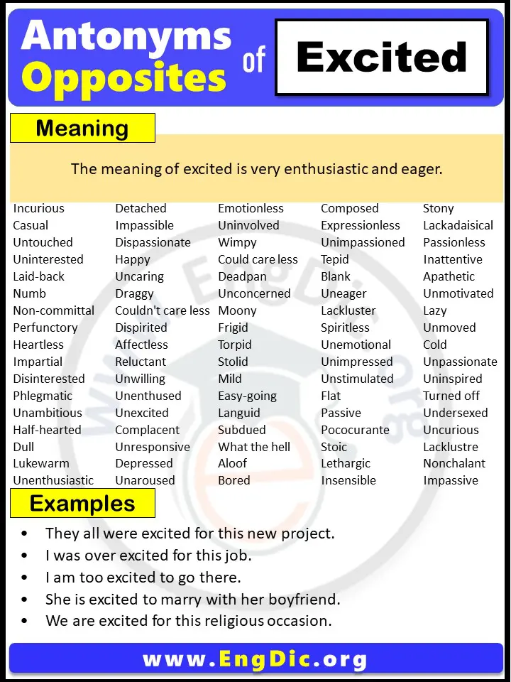 excited antonym