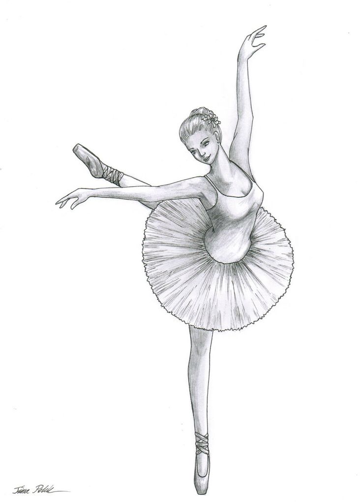 ballerina dancing drawing