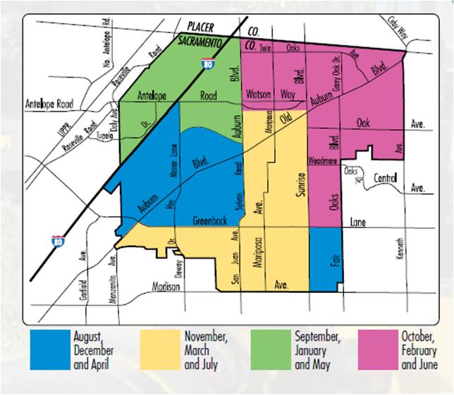 citrus heights garbage schedule