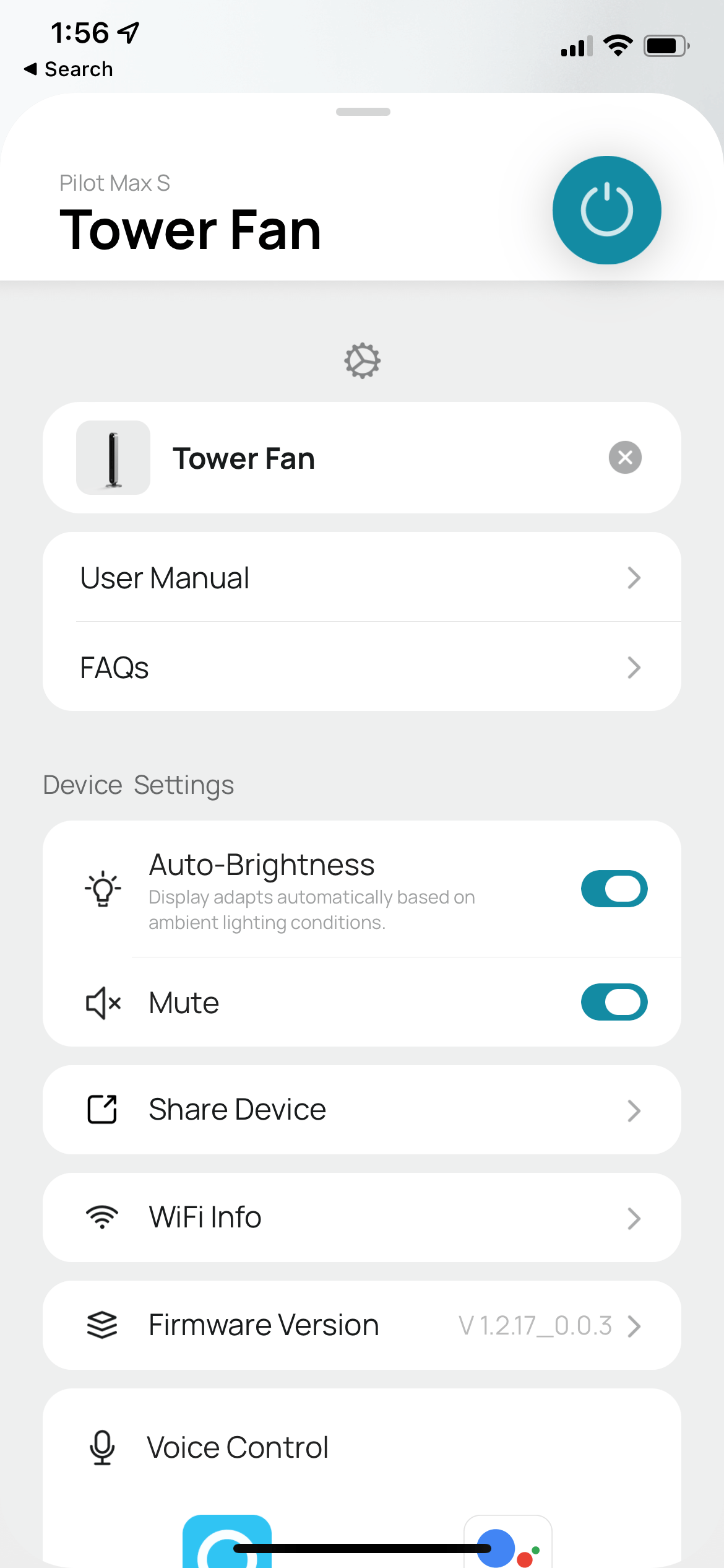 dreo fan settings