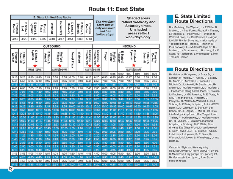 rockford city bus schedule