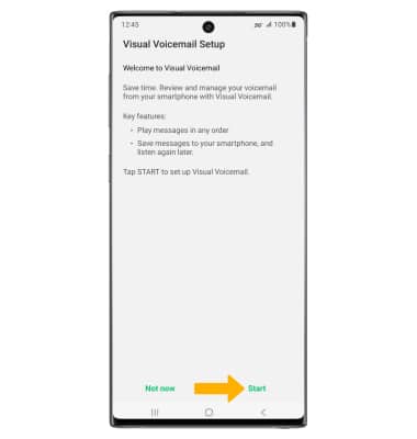 how to set up visual voicemail on note 10