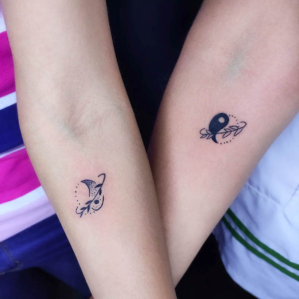 matching tattoos yin yang