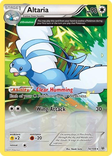 altaria pokemon card stage 1