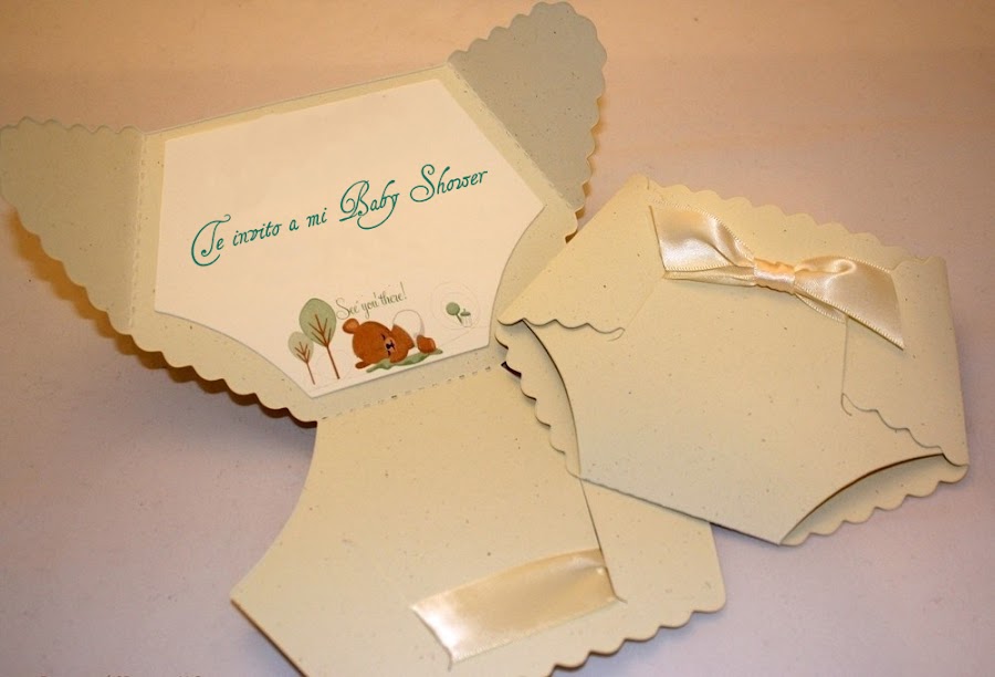 manualidades invitaciones para baby shower