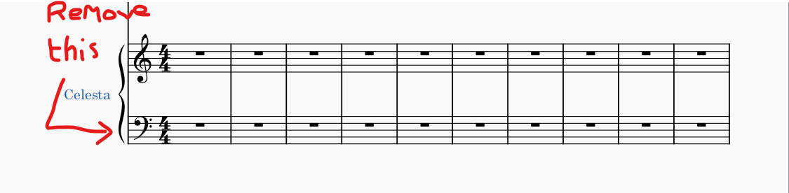 musescore delete staff