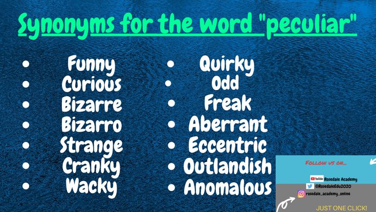 synonyms for peculiar