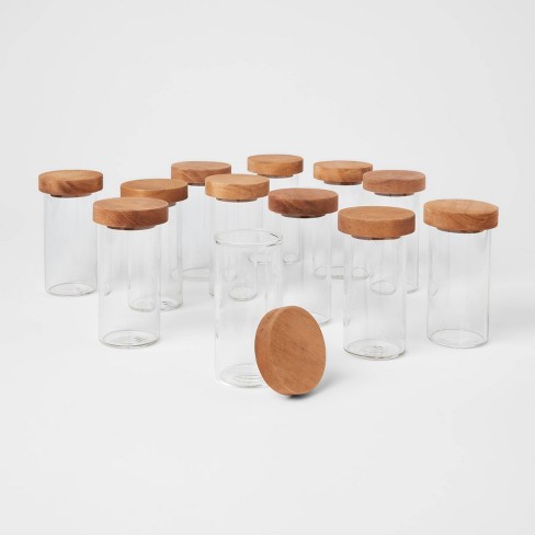 jars with wooden lids