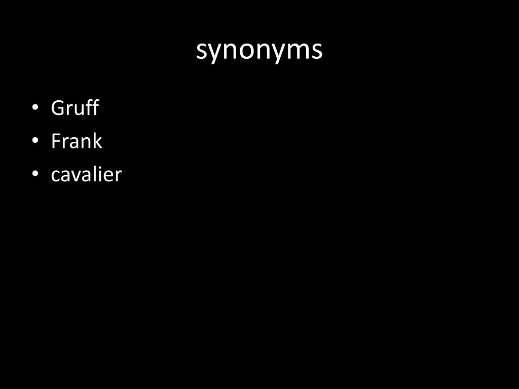 gruff synonym