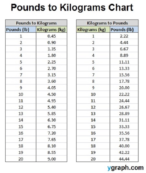 pound v kg