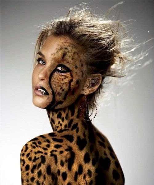 cheetah body paint