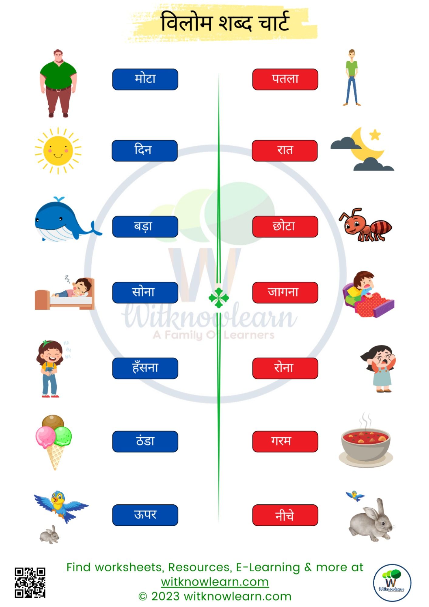 more opposite word in hindi