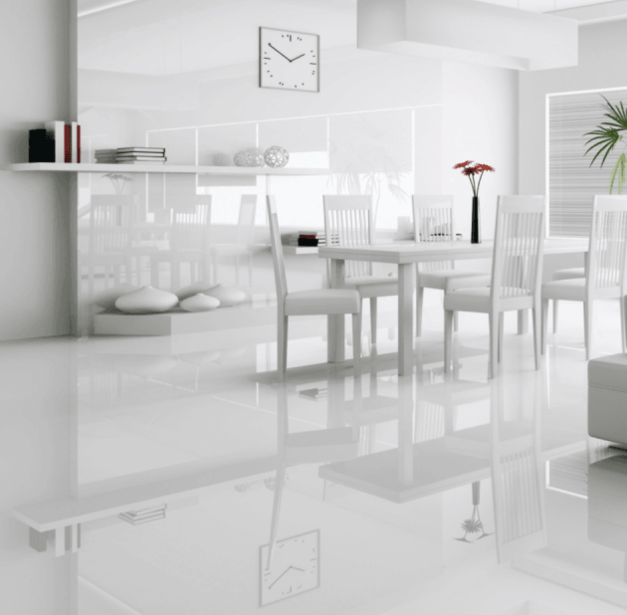 high gloss white laminate flooring